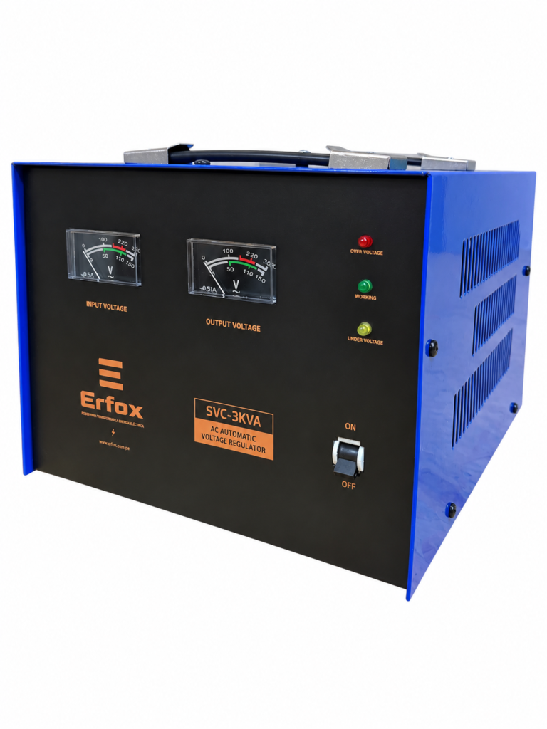 Estabilizador de Voltaje Servomotor 3KVA ERFOX
