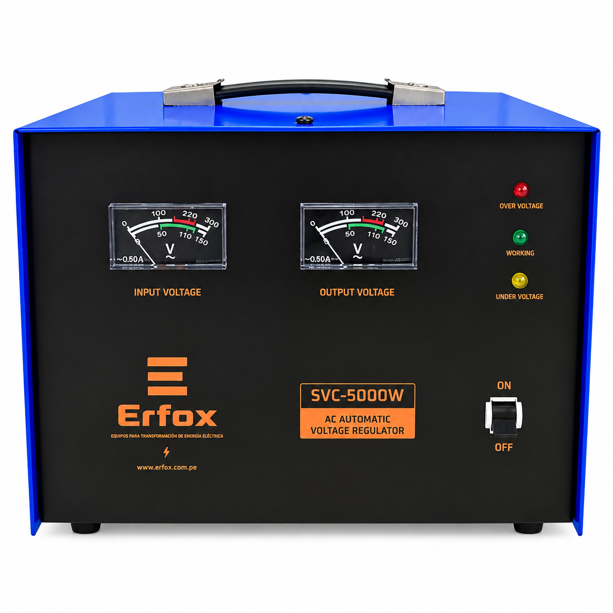 Estabilizador de Voltaje Servomotor Monofásico SVC 5000W ERFOX - Imagen 2
