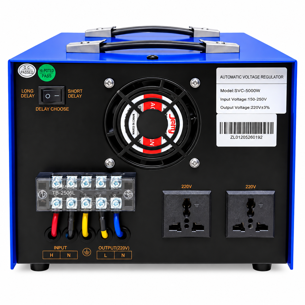 Estabilizador de Voltaje Servomotor Monofásico SVC 5000W ERFOX - Imagen 3