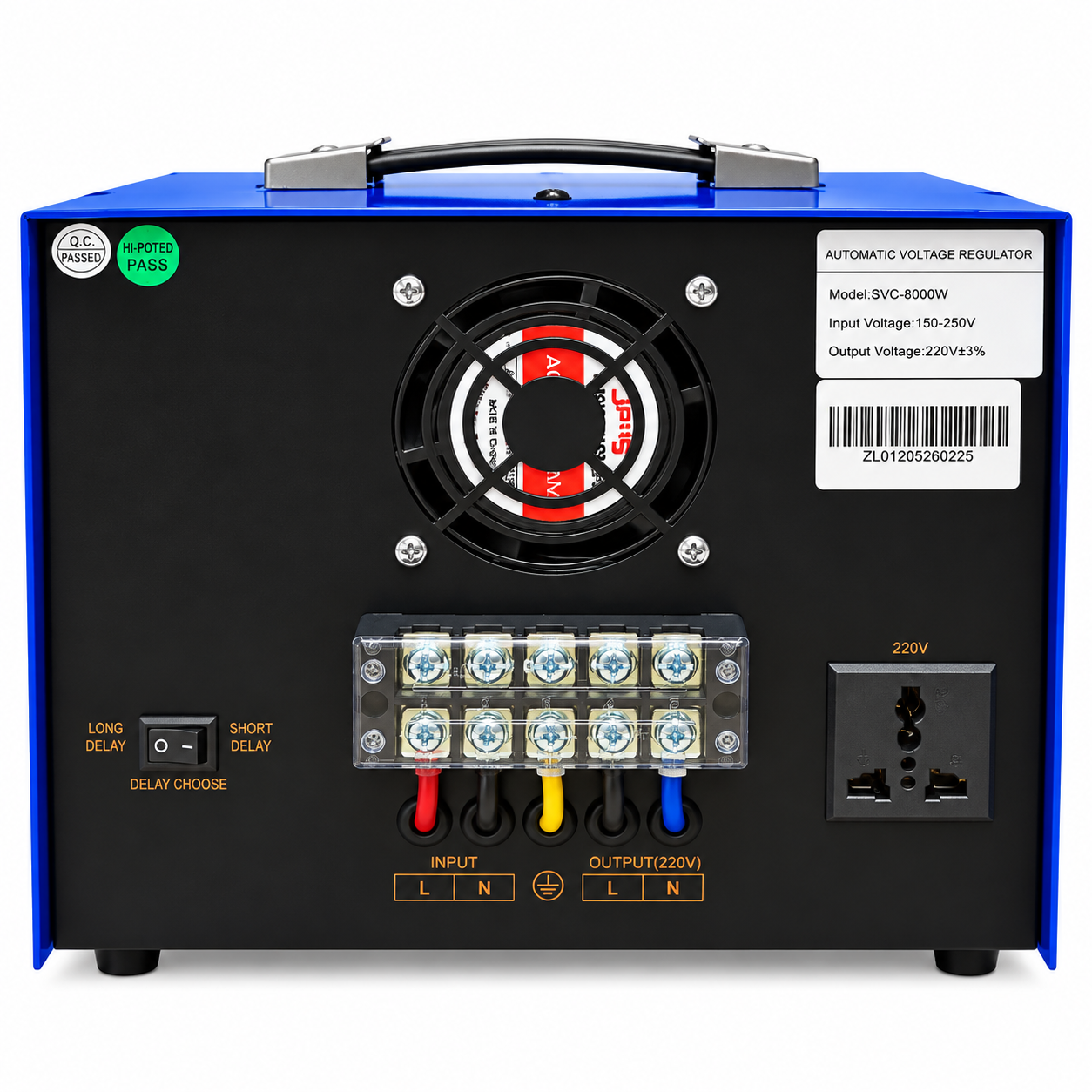 Estabilizador de Voltaje Servomotor Monofásico SVC 8000W ERFOX - Imagen 2
