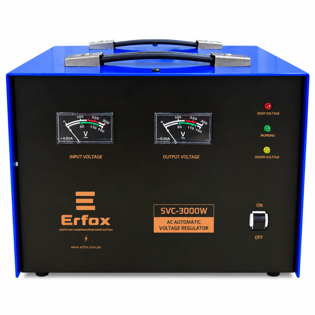 Estabilizador de Voltaje Servomotor 3000W ERFOX